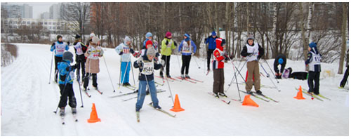 Лыжная гонка в Крылатском